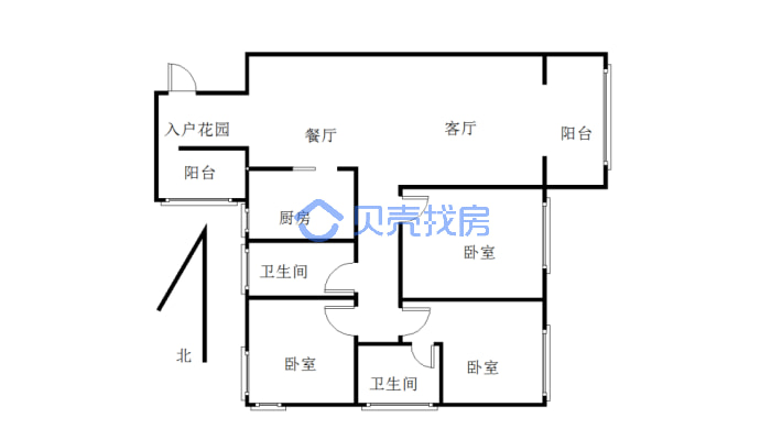 澳门湾电梯三室精装关门出售，小区环境优美-户型图