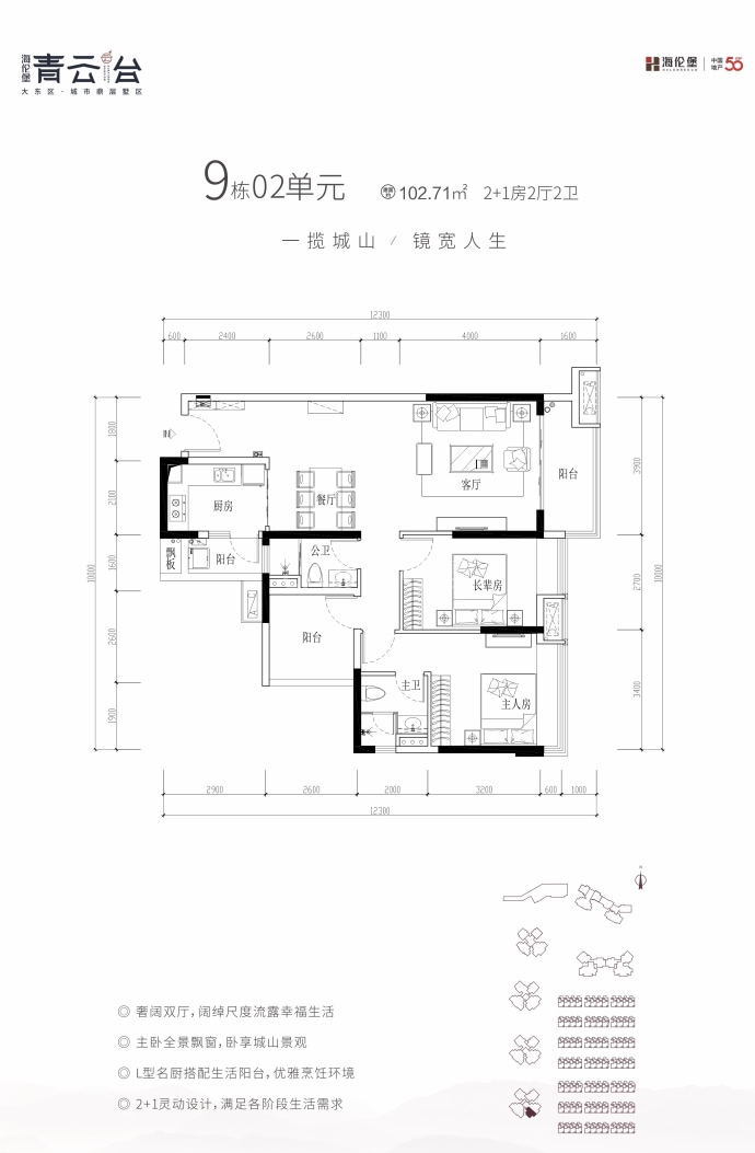 海伦堡青云台--建面 102.71m²