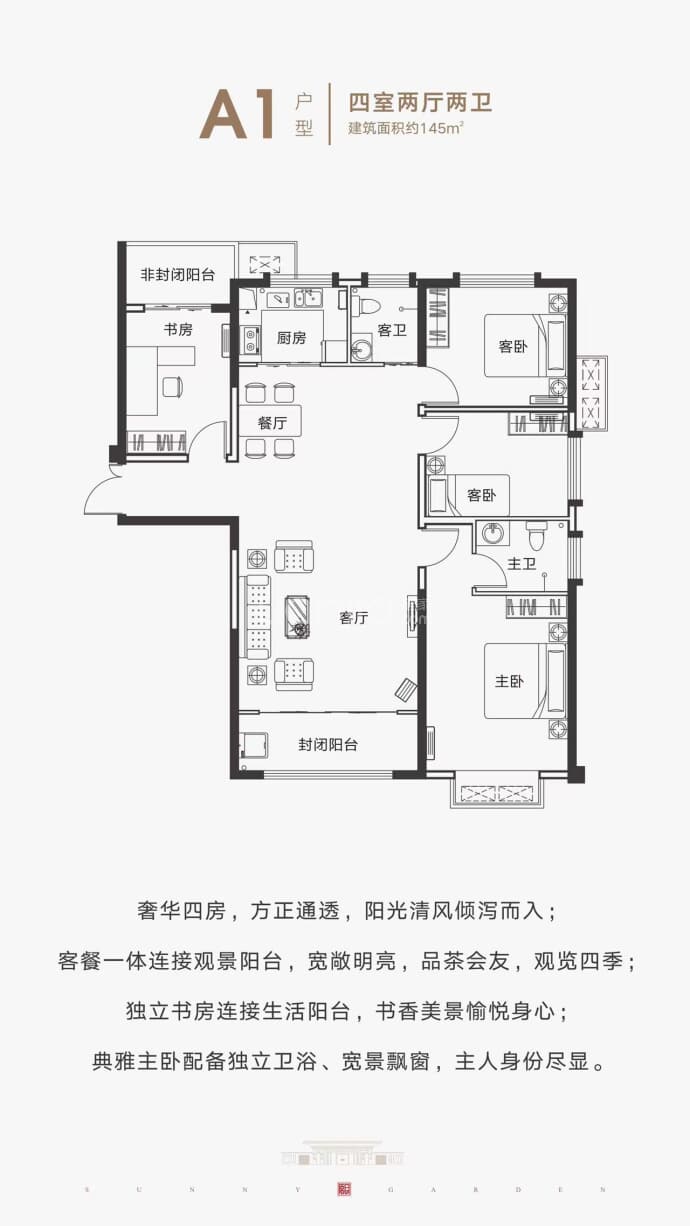 联信熙园--建面 145m²