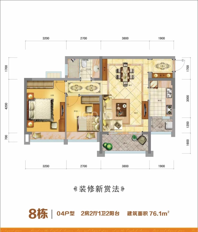 洲际豪庭--建面 76.1m²