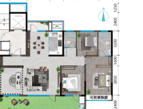 金域璞樾3室2厅2卫户型图