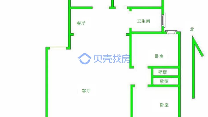 秀兰四季城 3室1厅 南 北-户型图