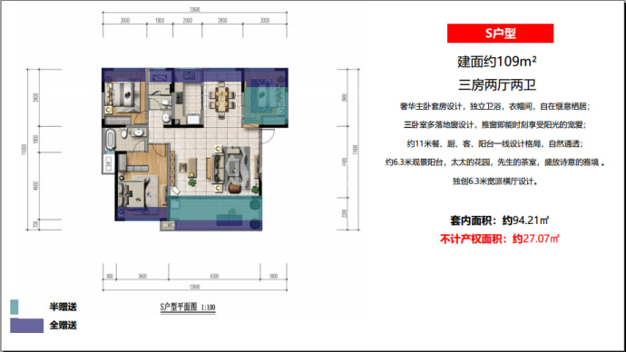 远洋雨林源筑--建面 109m²