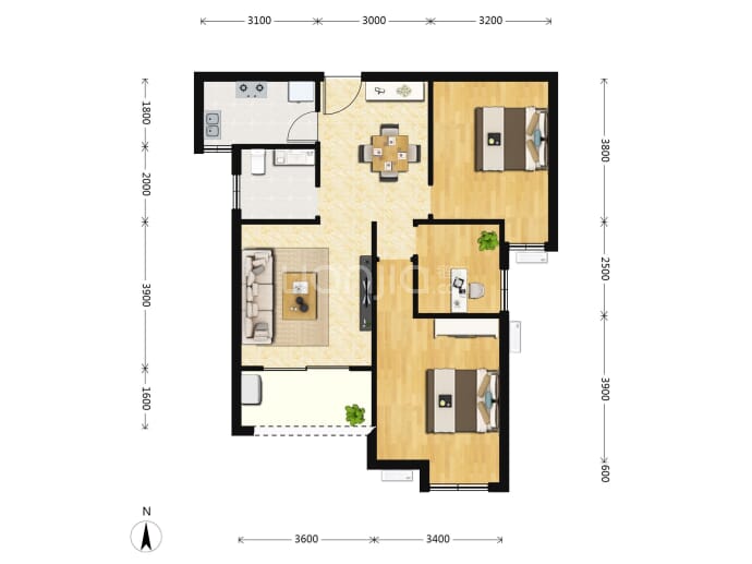 盘龙理想城--建面 93.64m²