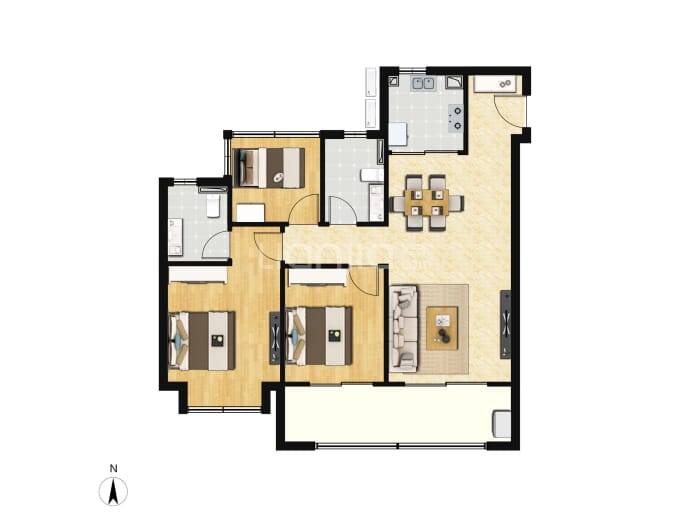 伟星都荟之门--建面 115m²