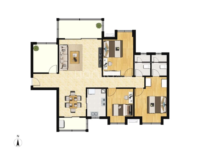 珠光新城3期--建面 134m²