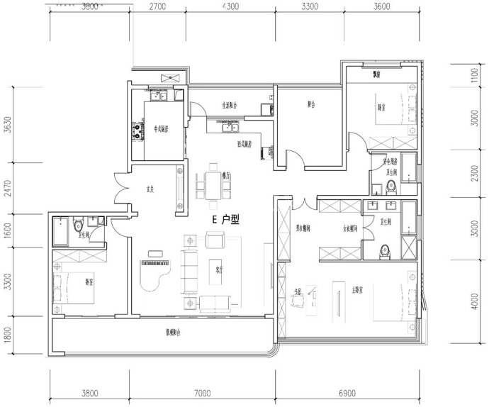 首创天阅嘉陵--套内 180m²