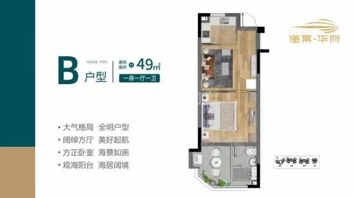 海棠·华府--建面 49m²