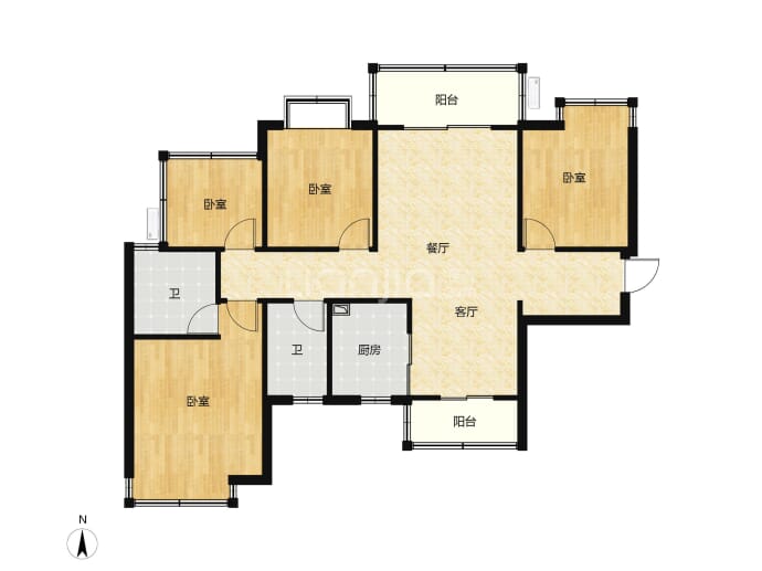 彰泰·欢乐颂--建面 115m²