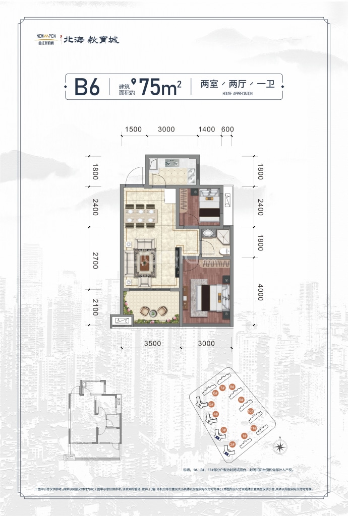 北海教育城--建面 75m²