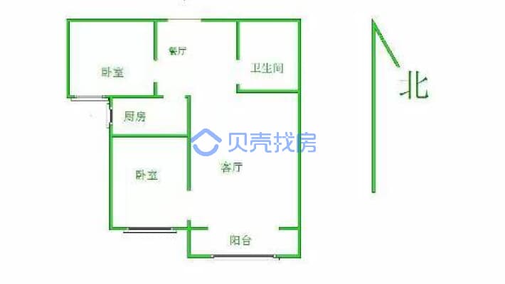 主城区 繁华地段正规两居 刚需之选-户型图