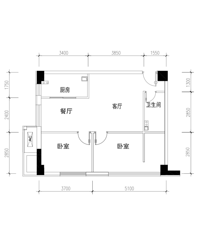 万通金府国际--建面 87m²