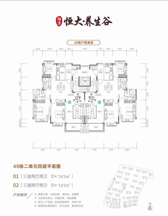 湘潭恒大国际健康城--建面 141m²