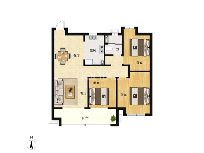 张家港天璞花园--建面 92m²