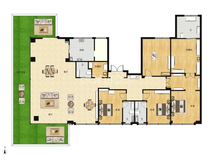济南瑞府--建面 345m²