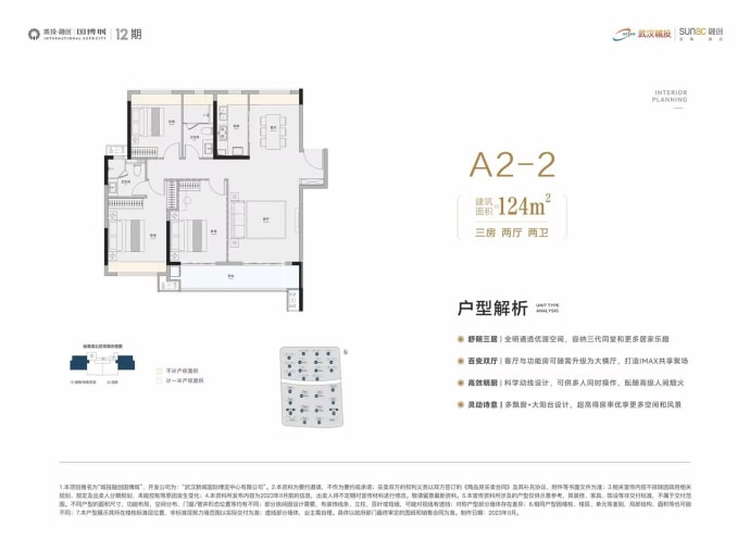 城投融创国博城--建面 124m²