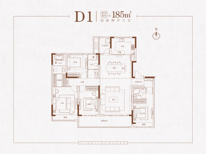 星联揽月湾--建面 185m²