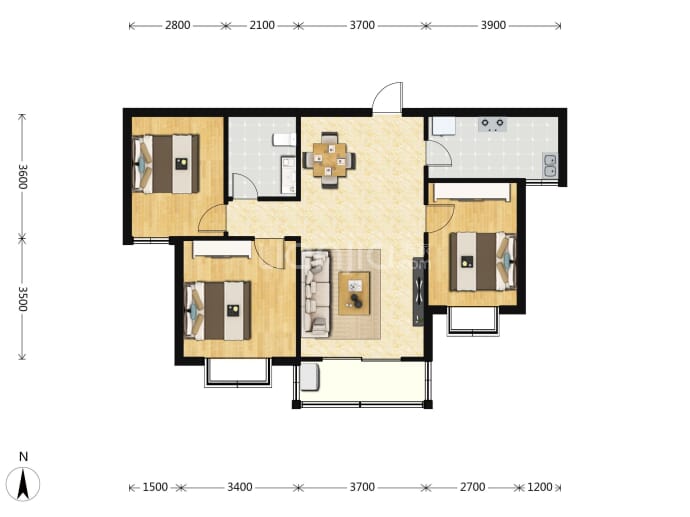 顺田君邑--建面 105.93m²