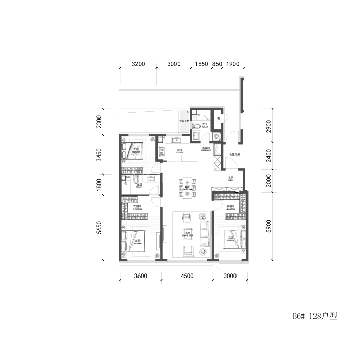 新希望锦麟誉--建面 128m²