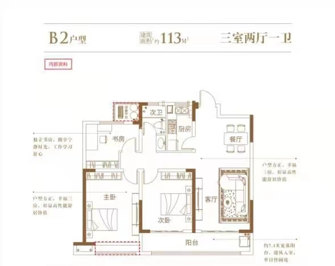 百大东城印象--建面 113m²