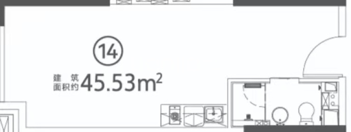 旭辉 宝宇·铂辰府--建面 45.53m²