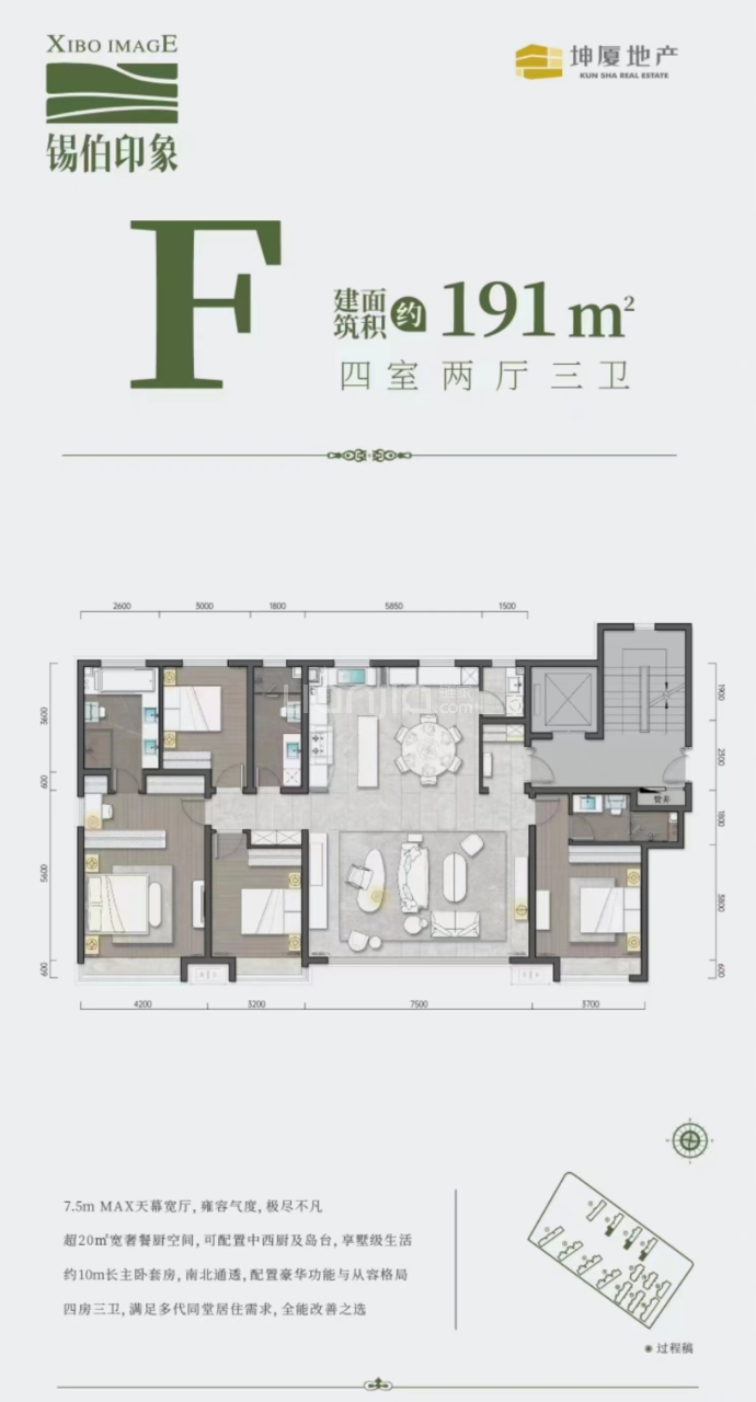 锡伯印象--建面 191m²