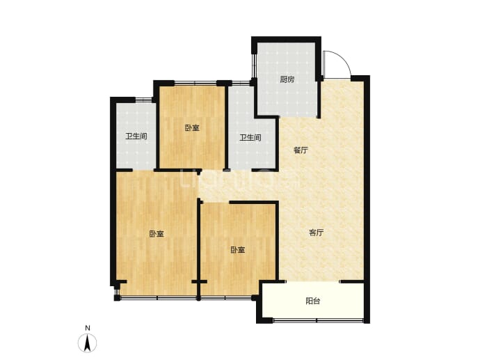 涌潮府--建面 97m²