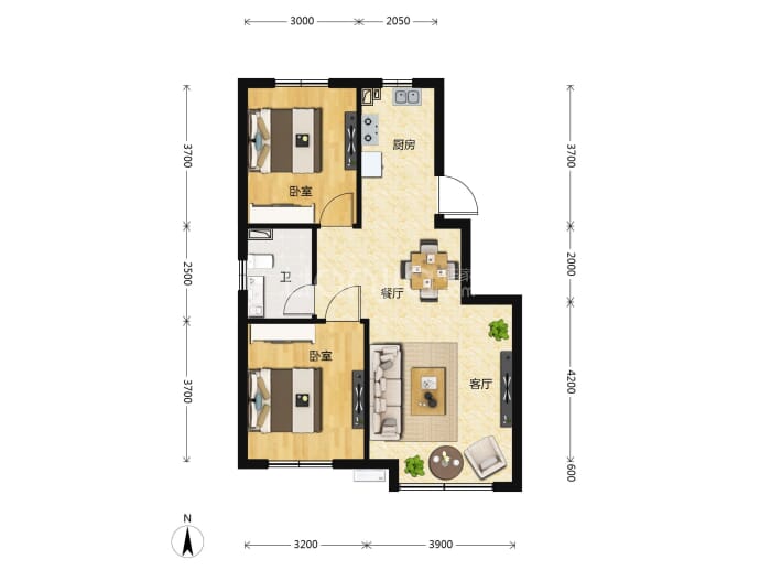 广泽九溪红府--建面 85m²