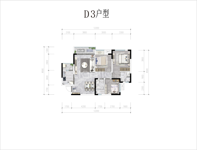 恒邦.峨眉骊景--建面 99.77m²