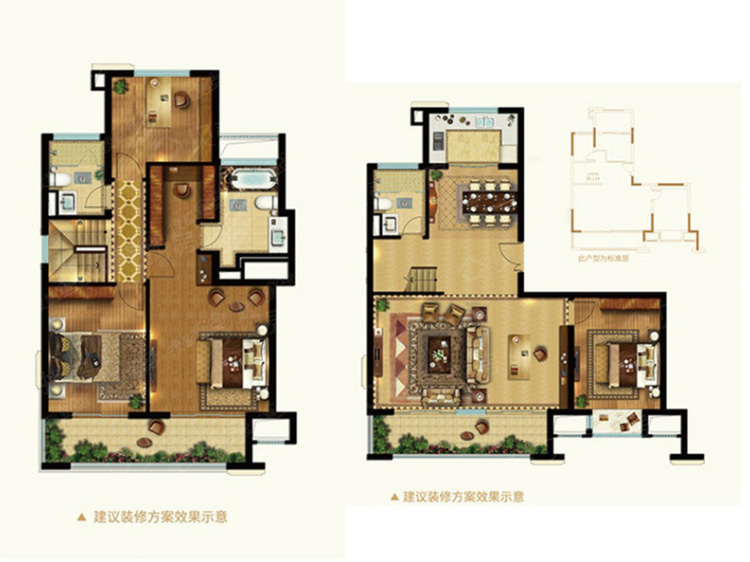 苏州湾天铂4室2厅3卫户型图