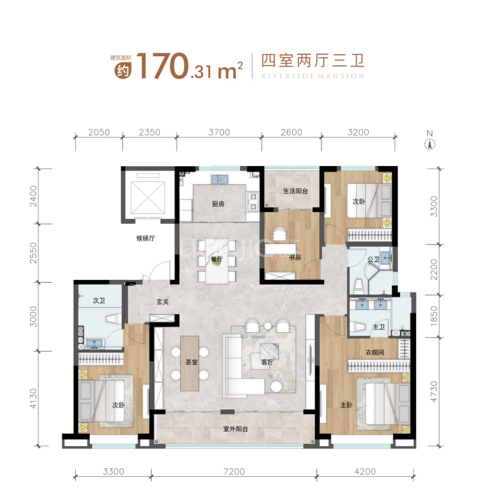 世纪澜庭--建面 170.31m²