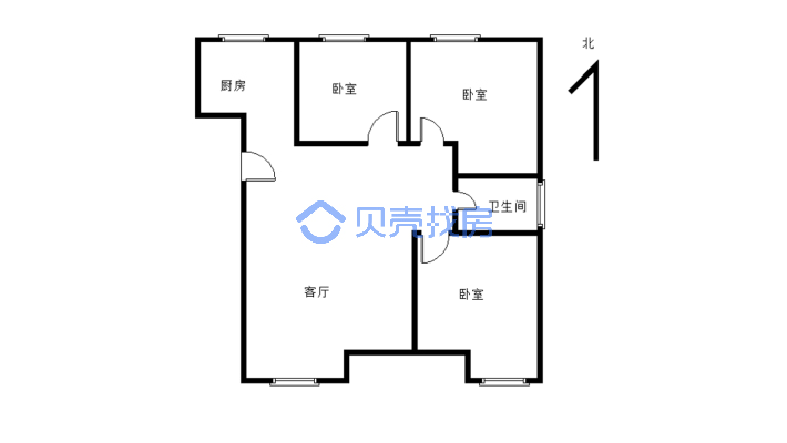 适合做婚房，中装，房子住的非.常干净，无捆绑，-户型图