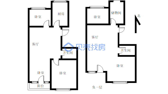 前排小高层，无遮挡。。。。。。。-户型图