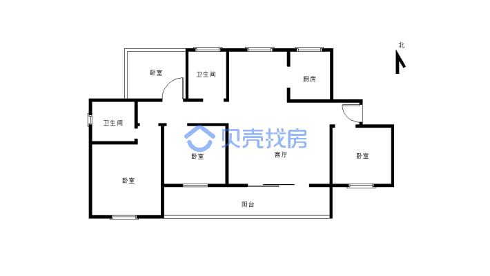 森林城 4室2厅 东南-户型图