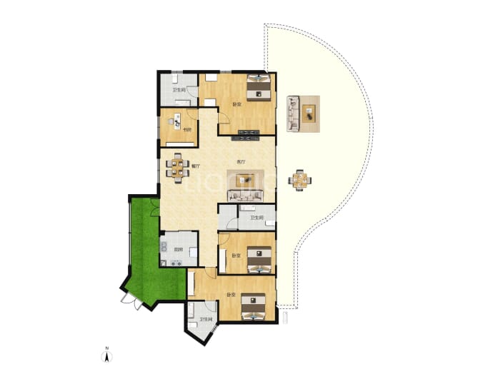 城投融创国博城--建面 261.99m²