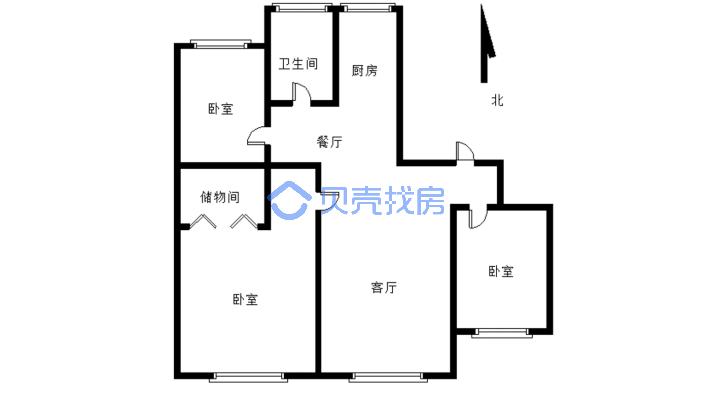 松州明珠小区 大三阳格局 观景房  无捆绑-户型图