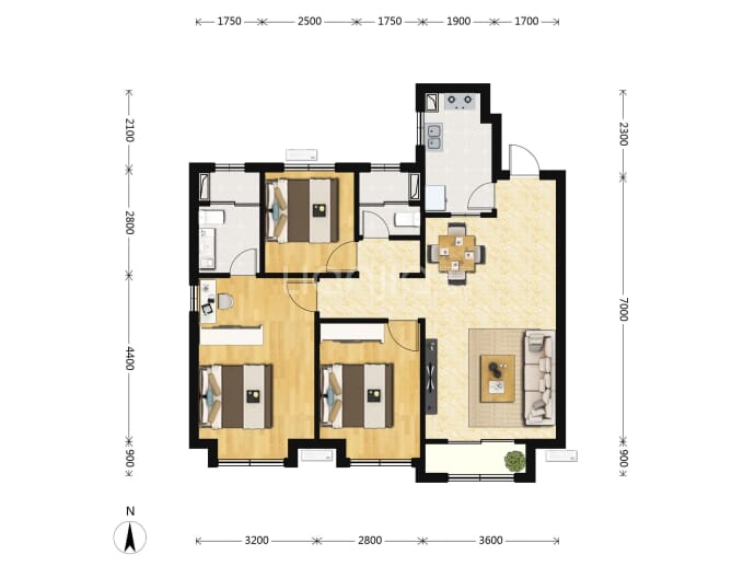 中国铁建·滨海梧桐--建面 98m²