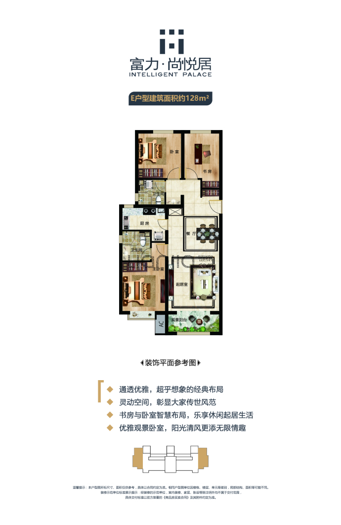 富力·尚悦居--建面 128m²