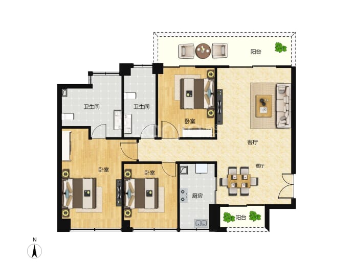凌云华府--建面 127m²