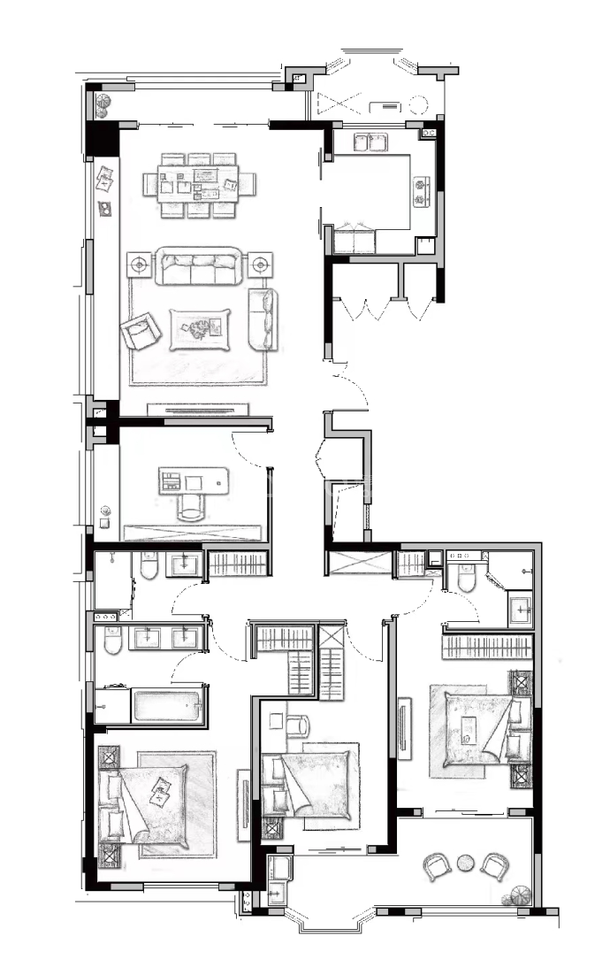 元垄城澜园--建面 192m²