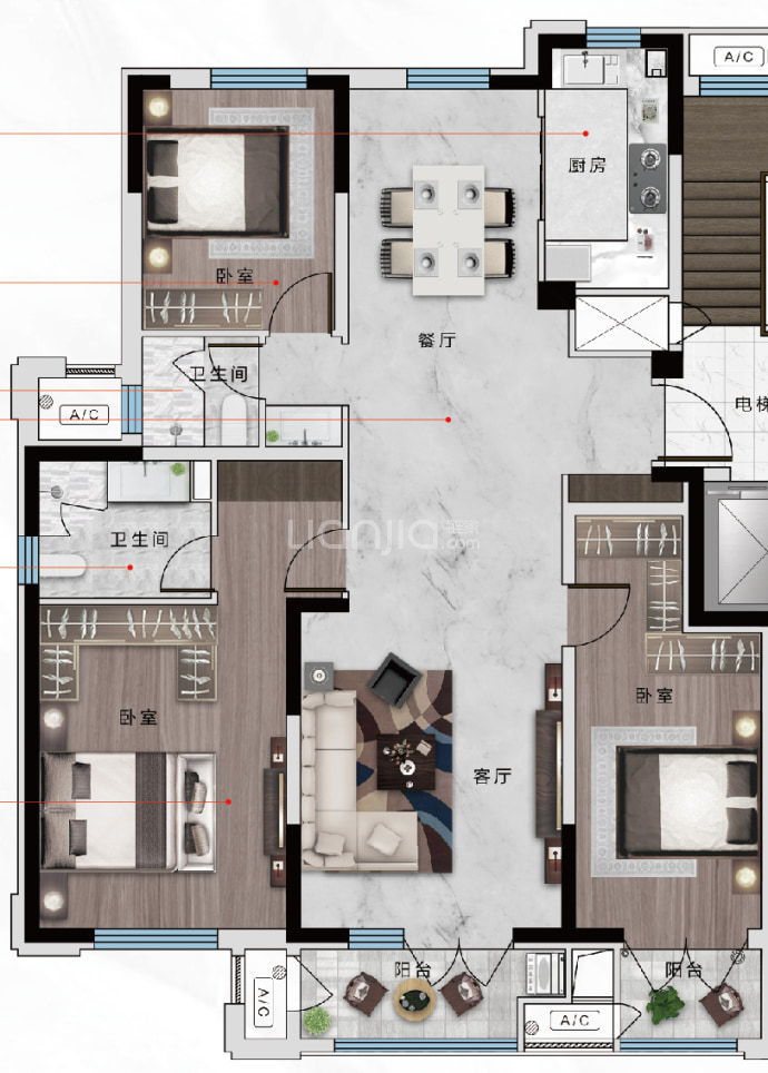 北城国际·悦秀园--建面 143m²