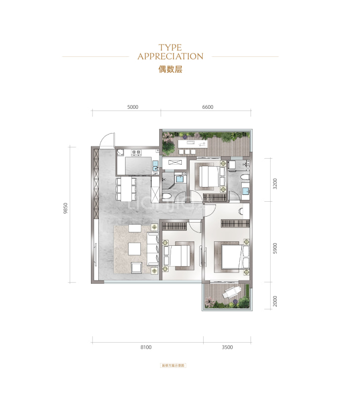 中国铁建·轨交·秦风雅颂--建面 129m²