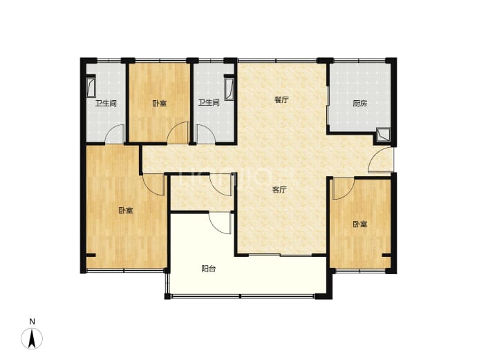 融基齐家湖壹号--建面 119m²