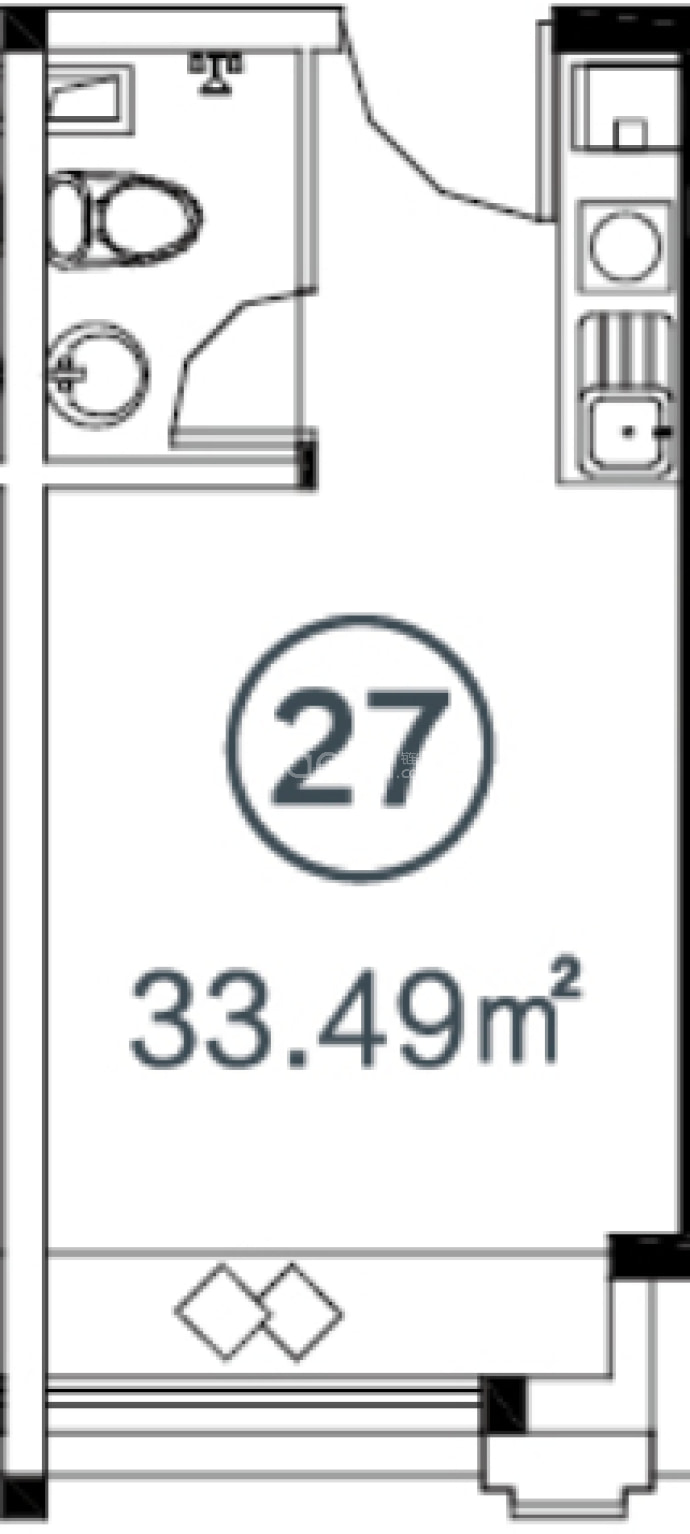 润华海棠公馆--建面 33.49m²