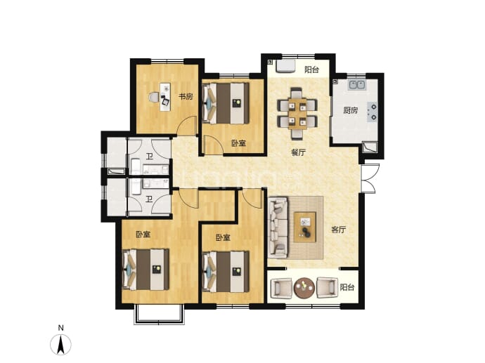 电建泷悦华庭--建面 142m²