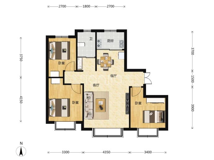 兵一学府--建面 110.15m²