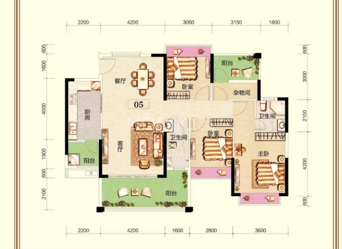 东临天下--建面 129.96m²