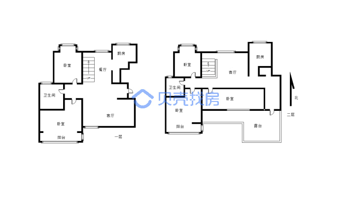 开源小区优质房源复式房老证可按揭户型方正看房便利-户型图
