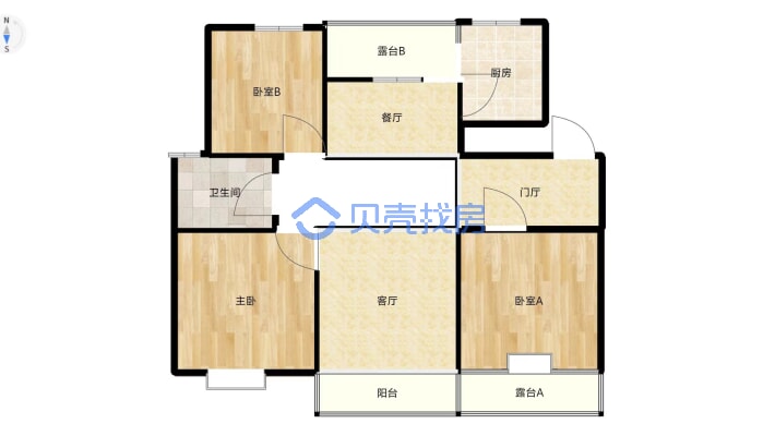 德惠尚书房(东海县) 3室2厅 南-户型图