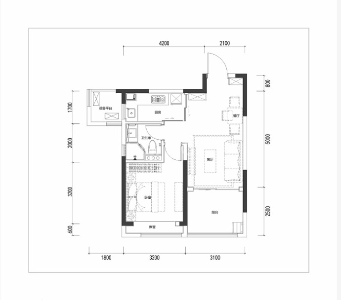 绿城·春江明月--建面 58m²